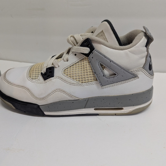 Nike Air Jordan 4 Retro OG IV White Cement Size 7Y Basketball Shoes - Picture 2 of 9